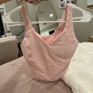 Pink Lululemon workout top